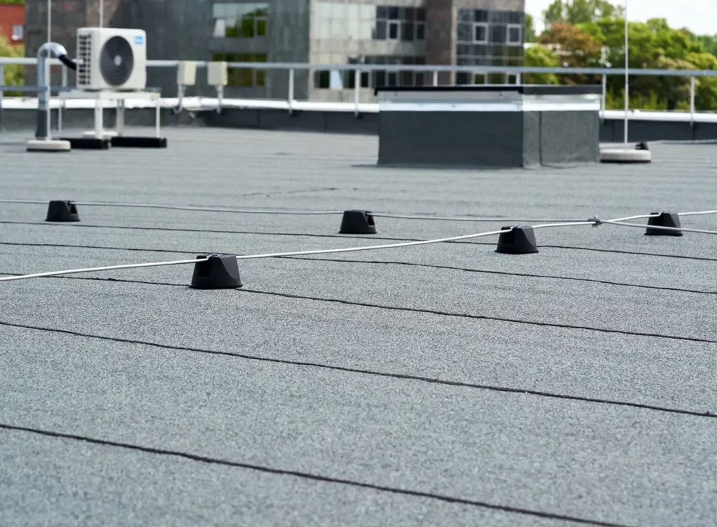 commercial flat rubber roof installation and repair contractor central illinois